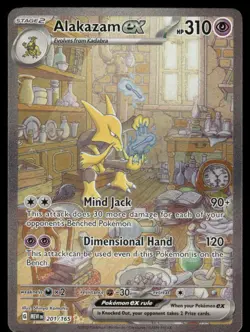 Pokemon Cards Alakazam ex 201/165 151 Special Illustration Rare NM - Image 1