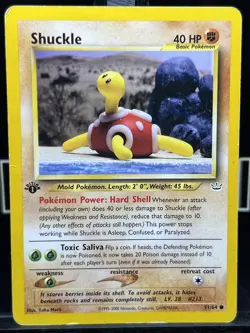 Shuckle 1st Edition Neo Revelation 51/64 WOTC Vintage Pokemon LP - Image 3