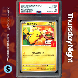 2025 POKEMON JP MCDONALDS PROMO #020 PIKACHU PSA 10 - Image 1