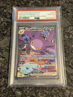 Pokemon TCG PSA 10 GEM MINT Team Rocket's Crobat ex 234/182 Destined Rivals ENG - Image 1