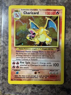 (Swirl) Pokemon Charizard Holo Base Set 2 4/130 LP - Image 3