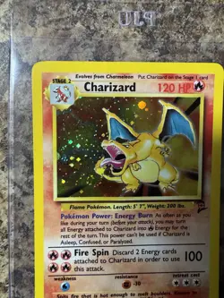 (Swirl) Pokemon Charizard Holo Base Set 2 4/130 LP - Image 4