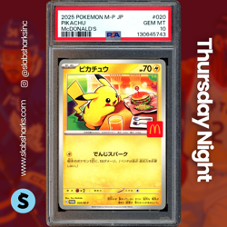 2025 POKEMON JP MCDONALDS PROMO #020 PIKACHU PSA 10 - Image 1