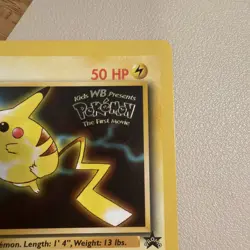 Pikachu Black Star Promo No. 4-WB Kids Movie Stamp- HP/DAM -WOTC-Pokemon Vintage - Image 4