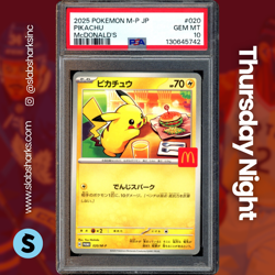 2025 POKEMON JP MCDONALDS PROMO #020 PIKACHU PSA 10 - Image 1