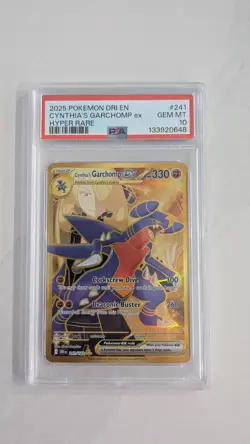 Cynthia's Garchomp ex 241/182 Hyper Rare PSA 10 Pokemon TCG SV10 Destined Rivals - Image 1