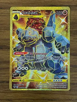 Coalossal 198/189 Swsh03: Darkness Ablaze Gold Secret Rare Pokemon TCG (NM) - Image 1