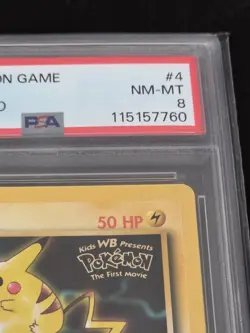 1999 Pokemon WotC Black Star Promo Pikachu #4 PSA 8 NM-MT Movie Promo - Image 4