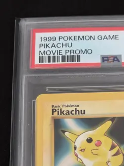1999 Pokemon WotC Black Star Promo Pikachu #4 PSA 8 NM-MT Movie Promo - Image 5