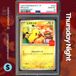 2025 POKEMON JP MCDONALDS PROMO #020 PIKACHU PSA 10 - Image 1