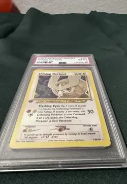Pokemon TCG Neo Destiny Shining Noctowl Holo 1st Edition PSA 8, NEW CERT - Image 3