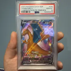 2020 POKEMON SWSH BLACK STAR PROMO #050 CHARIZARD V PSA 10 - Image 1