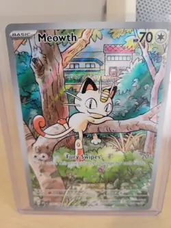 2025 Pokemon Mega Evolutions ME2 Phantasmal Flames Meowth 106/094 IR Near Mint. - Image 1