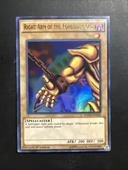 Yugioh Right Arm of the Forbidden One YGLD-ENA20 Ultra Rare 1st Edition NM - Image 1
