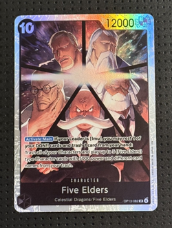 One Piece #OP13-082 Five Elders Super Rare SR Carrying on His Will - Image 1
