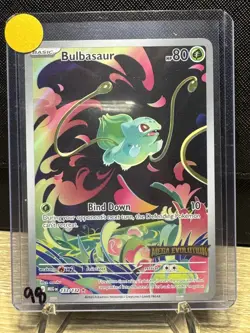 Pokemon TCG Mega Evolution Stamp Bulbasaur 133/132 Promo Illustration Rare NM - Image 1