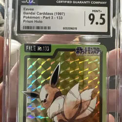 1997 POKEMON JAPANESE BANDAI CARDDASS PRISM HOLO EEVEE #133 CGC 9.5 - Image 4