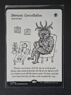 MTG Demonic Consultation R (0004) Non-foil Secret Lair: An Encyclopedia Of Magic - Image 1