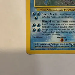 Articuno 2/62 Pokemon Card TCG Fossil Holo - Image 5