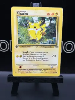 Pikachu 60/64 1st Edition Pokemon Jungle MP English Card WOTC - Image 2
