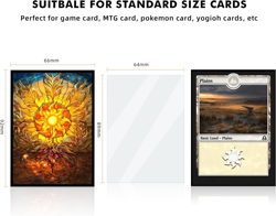 100 MTG Card Sleeves with 100 Inner Sleeves, Textured Back Art, Fit Standard Siz - Image 2