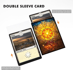 100 MTG Card Sleeves with 100 Inner Sleeves, Textured Back Art, Fit Standard Siz - Image 3