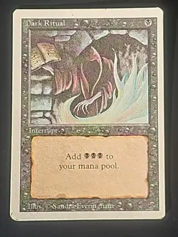 Mtg 💥 Dark Ritual 💥 Revised Edition NM/LP Magic The Gathering - Image 1