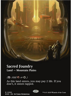 Magic the Gathering MTG #0282 Sacred Foundry Borderless Edge of Eternities EOE - Image 1