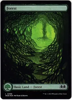 MTG Wilds of Eldraine Full Art Forest Foil (Common) - Image 2