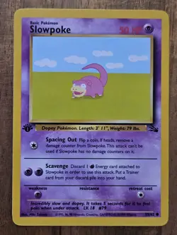 Slowpoke - 1st Edition - Near Mint - Fossil Set 55/62 - Pokemon TCG 1999 WOTC - Image 2