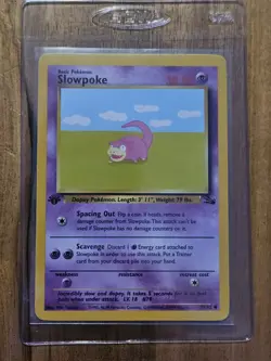 Slowpoke - 1st Edition - Near Mint - Fossil Set 55/62 - Pokemon TCG 1999 WOTC - Image 1
