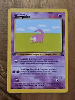 Slowpoke - 1st Edition - Near Mint - Fossil Set 55/62 - Pokemon TCG 1999 WOTC - Image 2