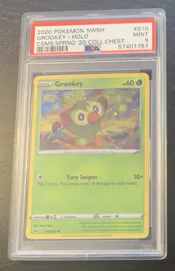 Pokemon Grookey Holo PSA 9 Sword And Shield Spring Collector Chest - Image 1