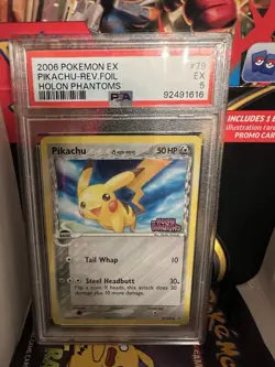 Pokemon Pikachu EX Holon Phantoms Reverse Holo #79 PSA 5 - Image 1