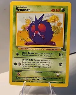 Venonat 63/64 Jungle Regular Vintage Pokemon TCG NM - Image 1