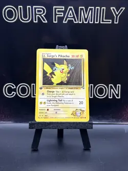 Pokemon TCG Gym Heroes 81/132 LT. SURGE'S PIKACHU 1st Edition WOTC Regular LP - Image 1