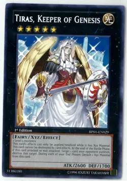 Yugioh Tiras, Keeper of Genesis Rare 1st Battle Pack: Epic Dawn BP01-EN029 - Image 1