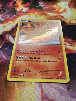 Pokemon Moltres Holo Rare B&W Legendary Treasures 22/113 NM - Image 2
