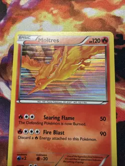 Pokemon Moltres Holo Rare B&W Legendary Treasures 22/113 NM - Image 3