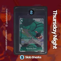 2025 ONE PIECE #EB02-019 RORONOA ZORO WINNER PACK VOLUME 3 PROMO FOIL - Image 1