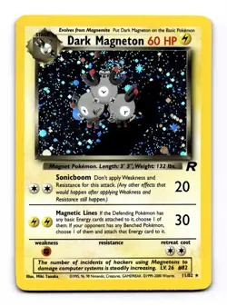 Dark Magneton 11/82 Holo Rare Pokemon TCG Team Rocket LP - Image 1