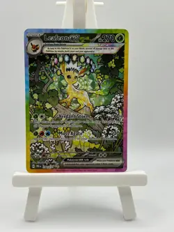 Pokemon Prismatic Evolutions Leafeon EX 144/131 Special Illustration Rare SIR - Image 1