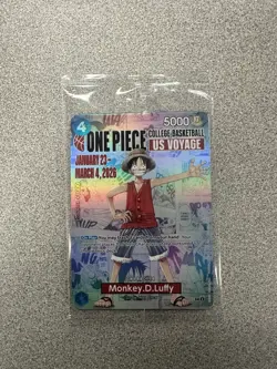 Bandai One Piece CCG Monkey.D.Luffy US Voyage Promo Holo Card P-055 - Image 2