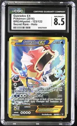 CGC 8.5 Gyarados EX 2016 BREAKpoint 123/122 Secret Rare Holo Pokemon Card - Image 3