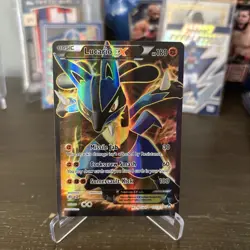 Pokemon TCG Lucario EX XY Furious Fists 107/111 Ultra Rare Full Art Holo Card - Image 1