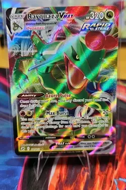 Pokemon TCG Rayquaza VMAX Holo Ultra Rare Card Crown Zenith 101/159. NM. - Image 1