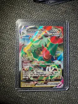 Pokemon TCG Rayquaza VMAX Holo Ultra Rare Card Crown Zenith 101/159 NM Condition - Image 1