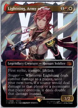 Lightning, Army of One (0545) (Borderless) (Surge Foil) M FINAL FANTASY 545 NM - Image 1