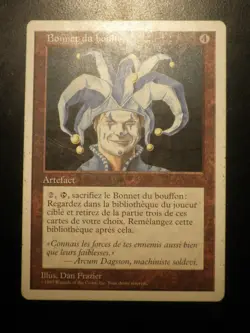 mtg magic jester's cap 1997 fifth 5 th edition FRENCH vf fr bonnet du bouffon - Image 1