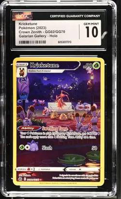 KRICKETUNE GG02/GG70 POKEMON TCG GALARIAN GALLERY HOLO CROWN ZENITH 2023 CGC 10 - Image 1